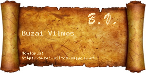 Buzai Vilmos névjegykártya